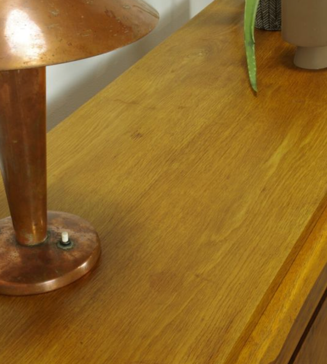 Vintage dark wood sideboard with drawers