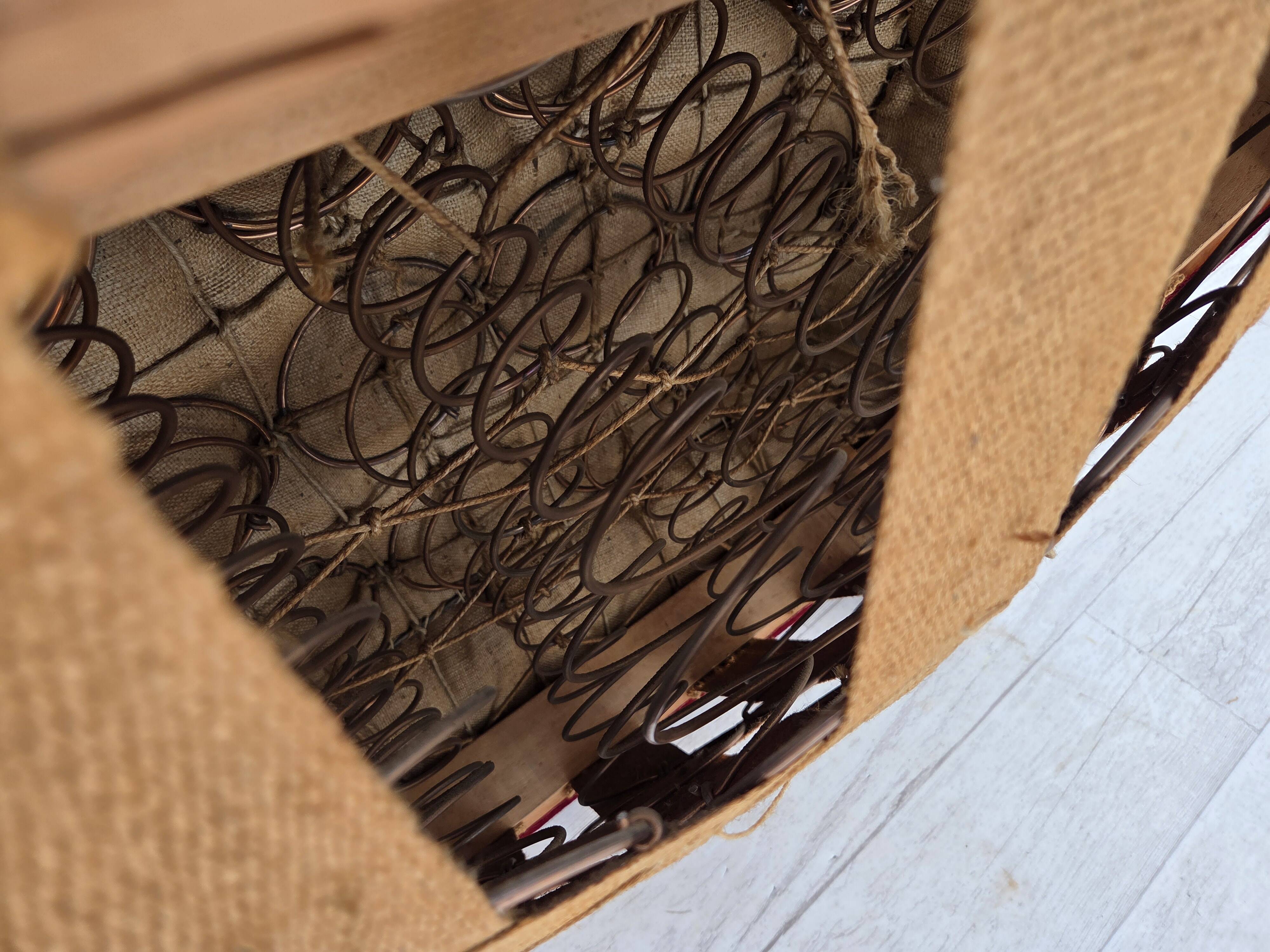 1960s, Danish relax chair, cherry-red furniture velour, oak wood.