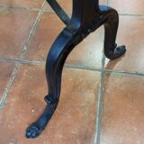 Old bistro table with oak top