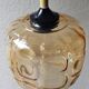 70's amber glass hanging lamp