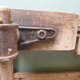 Old wooden workbench sidetable