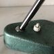 1950 vintage metal green Aluminor desk lamp - 35 cm