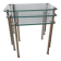 Tables gigognes en laiton et verre