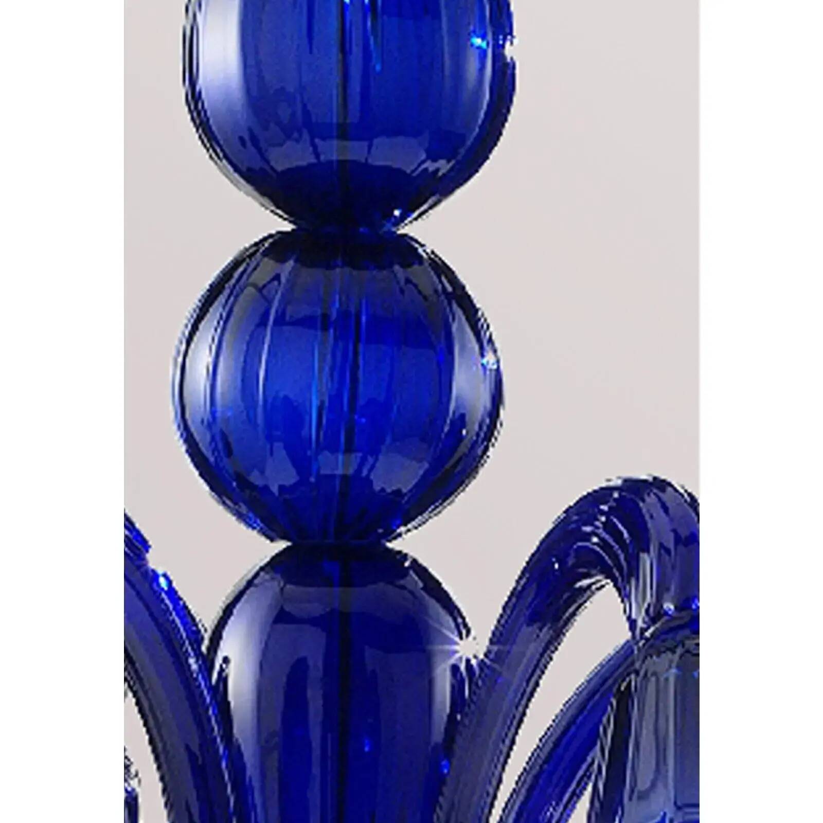 Contemporary Pop Blue-Ocean Murano Style Glass Chandelier with 8 Arms