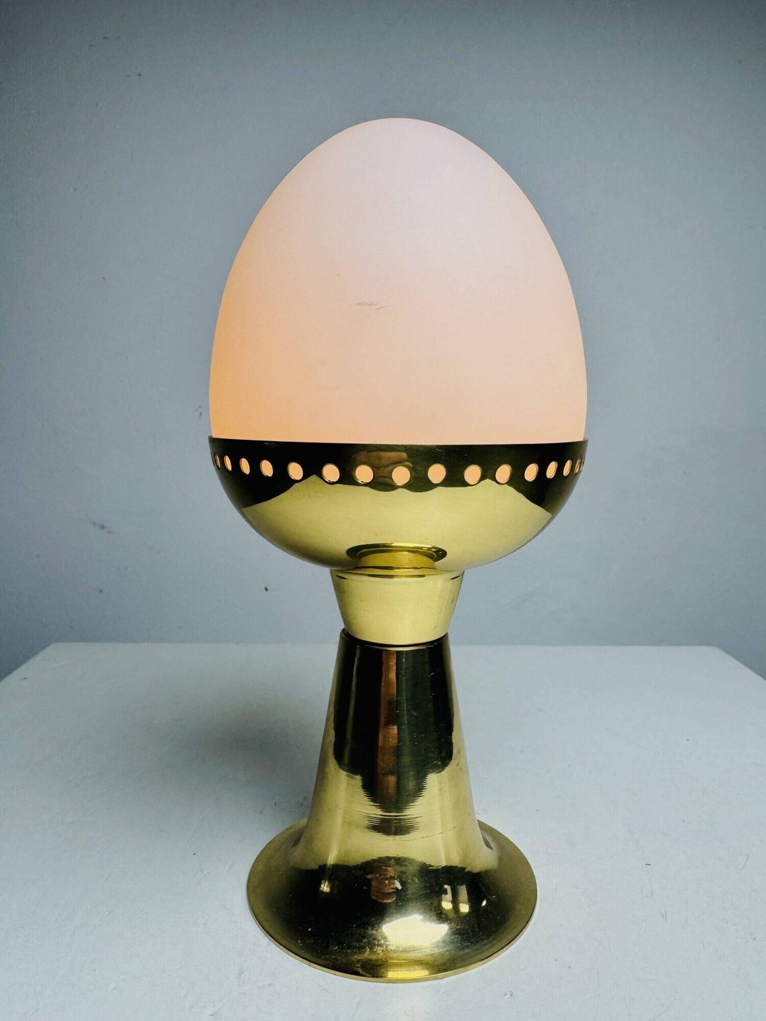 Model B-225/M Brass & Milk Glass Table Lamp By Hans-Agne Jakobsson For Markaryd Ab, Sweden 1960S