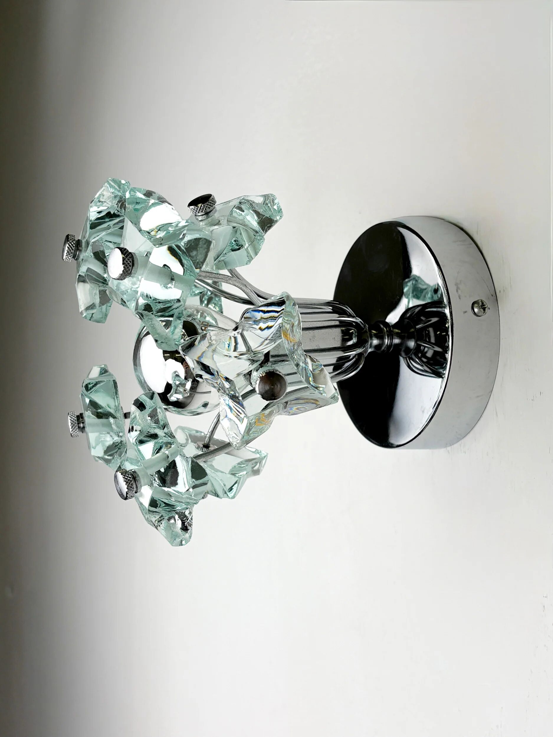 Applique murale Sputnik Zero Quattro de Fontana Arte – Verre taillé de Murano, Italie années 1970