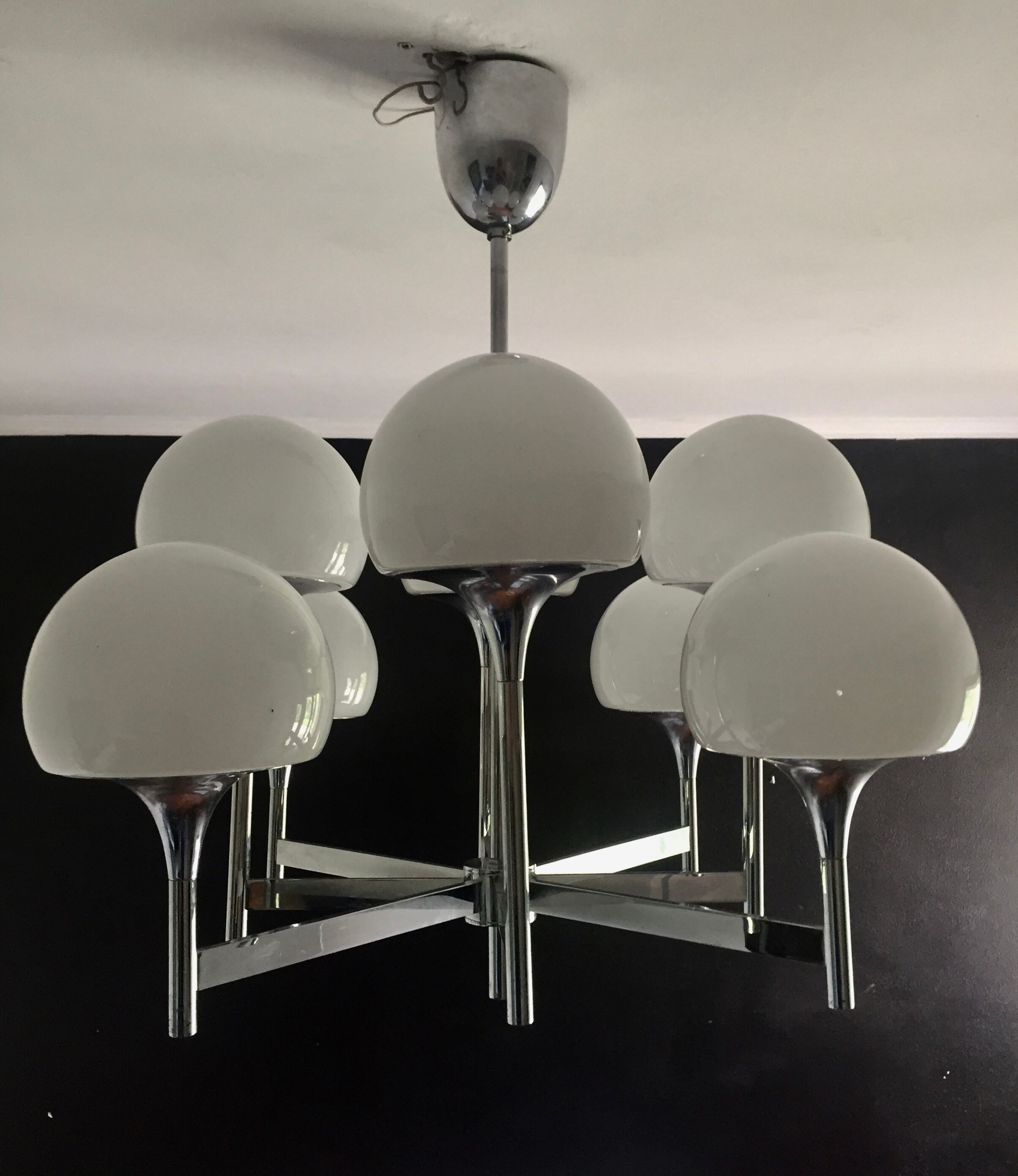 Chandelier 8 fires gaetano sciolari italy 70