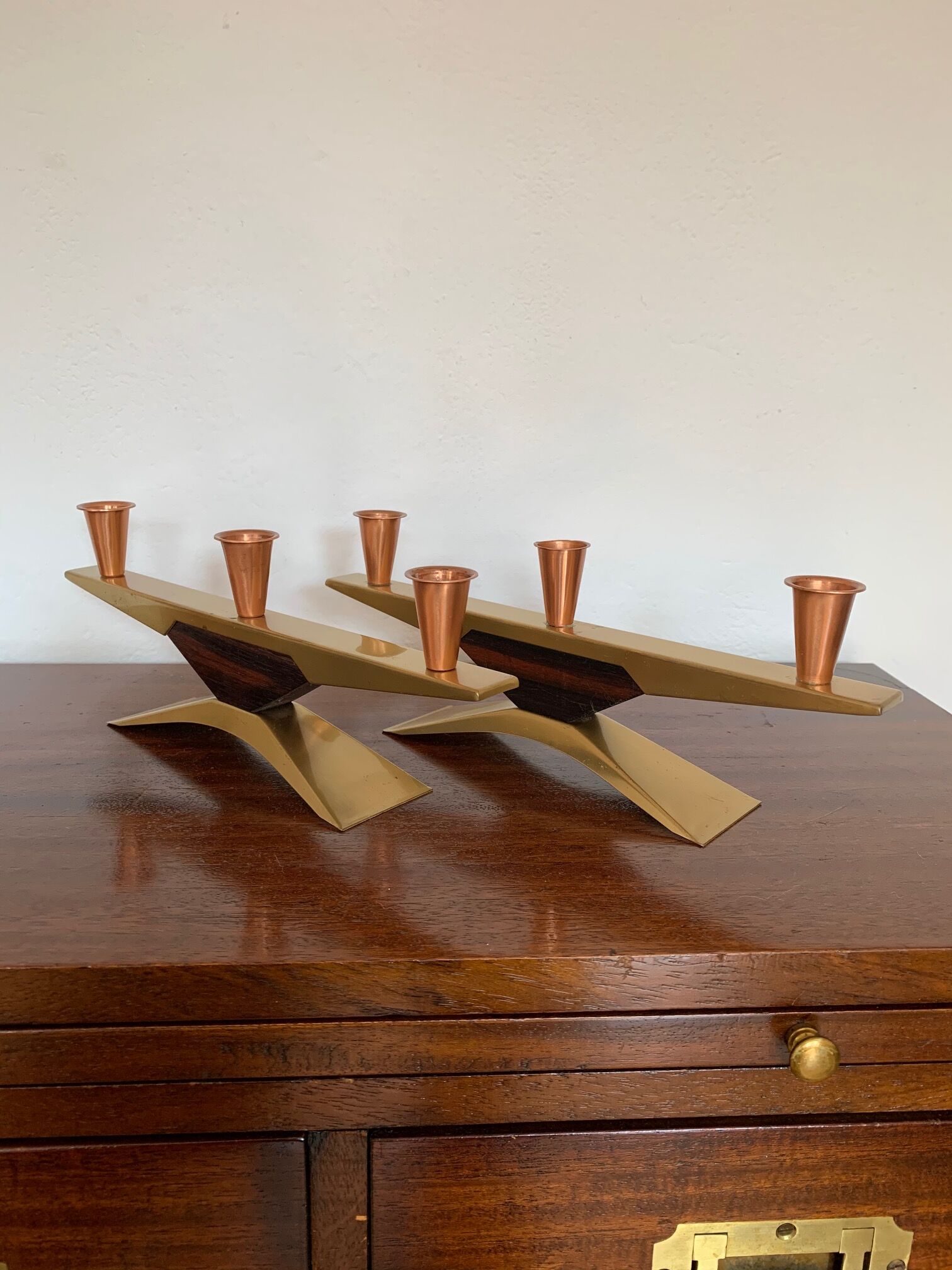 Pair of candlesticks, Denmark, 1960s