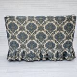 1970s, Danish 2-seater sofa, blue/white furniture fabric, beech wood.