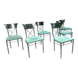 Vintage dining chairs by Belgo chrom, set of 6 - 1970s