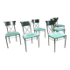 Vintage dining chairs by Belgo chrom, set of 6 - 1970s