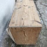 Old TV cabinet shelf low workshop shelf vintage raw fir rustic style