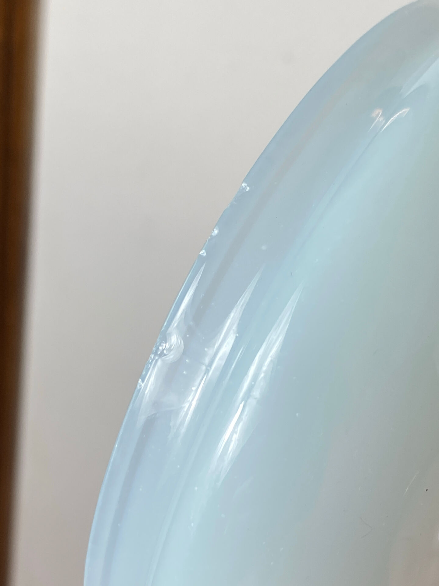 Blue opaline glass bonbonnière