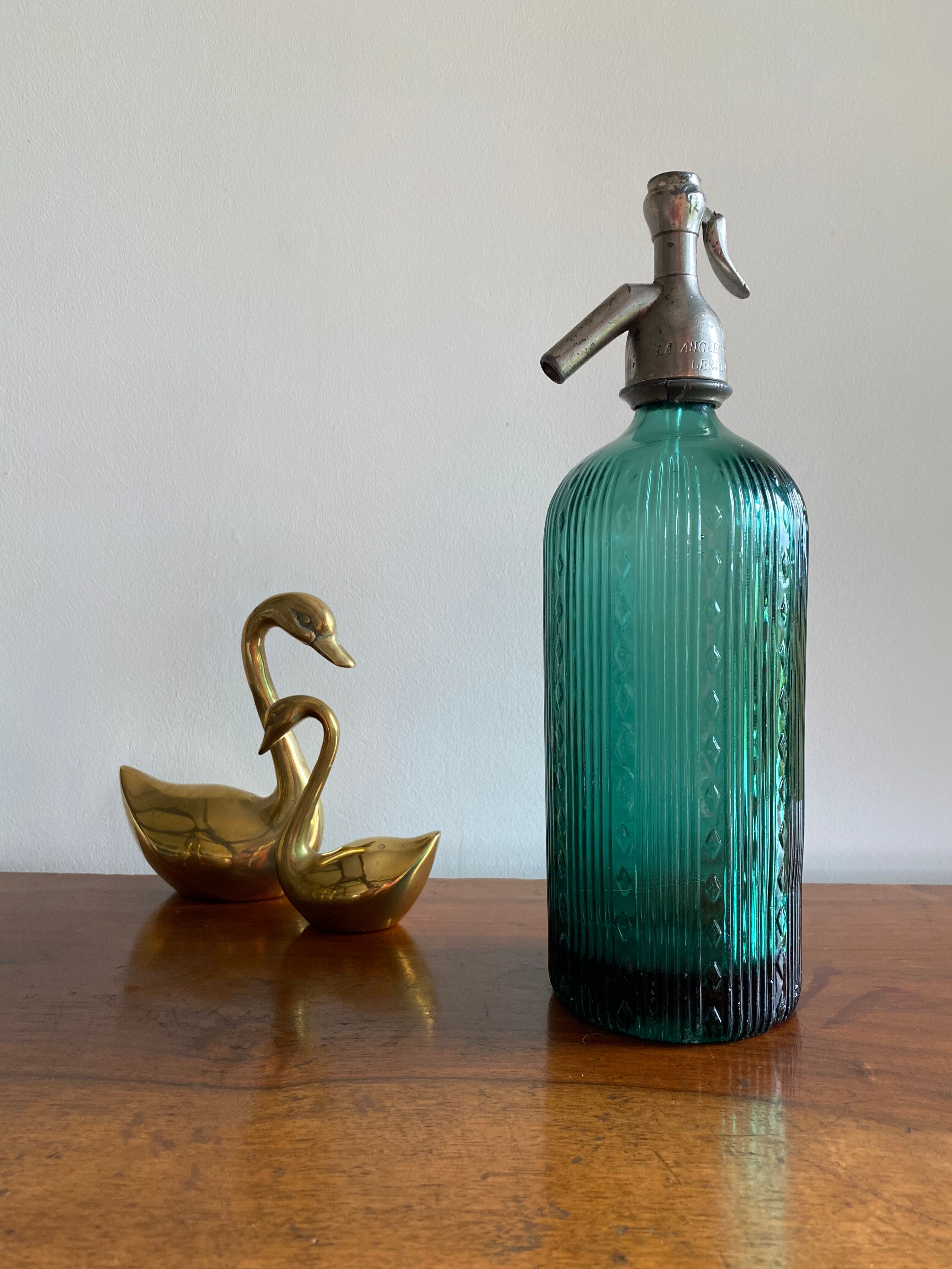 Old green siphon Lerida Spain