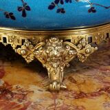 Planter in glazed porcelain and gilded bronze late nineteenth