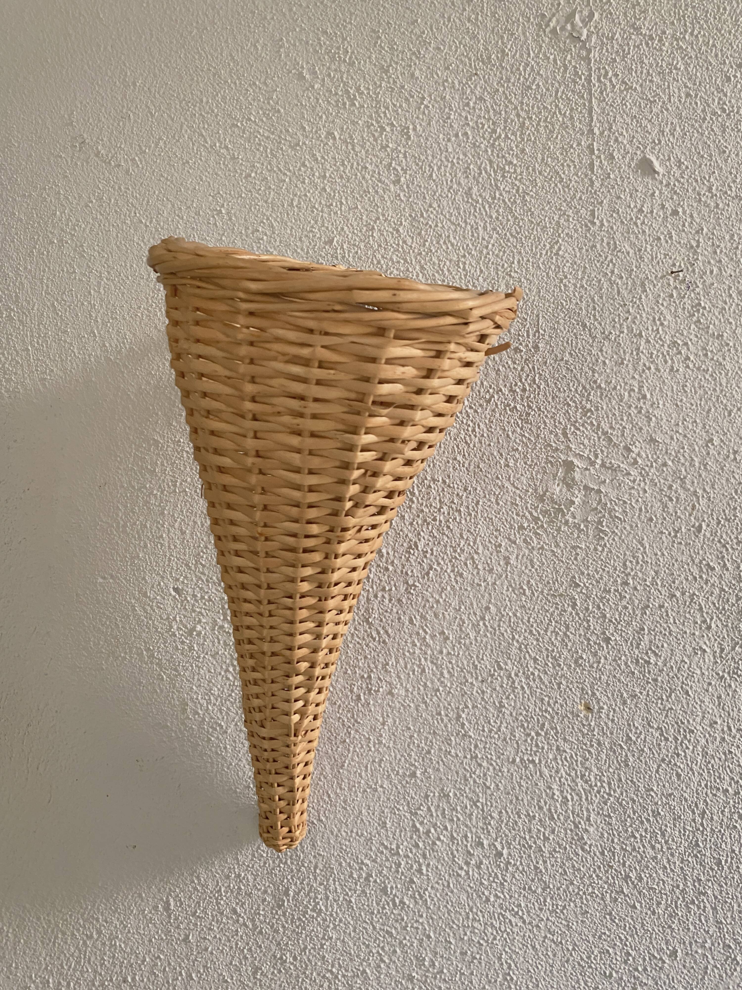 Panier décoration murale osier