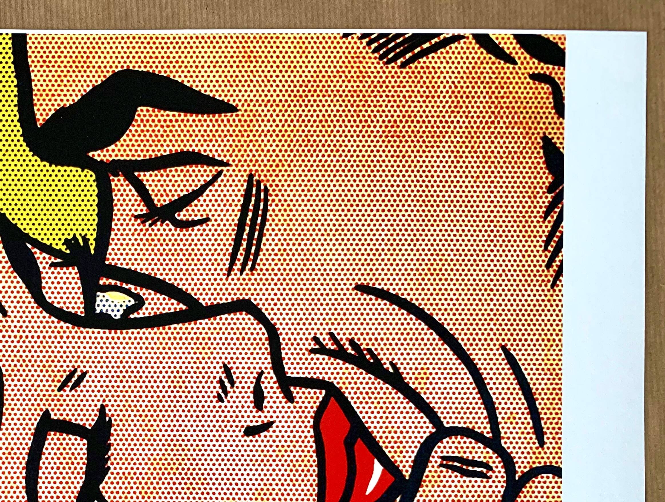 Original pop-art poster, reissue by Roy Lichtenstein "kiss v 1964"