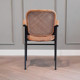 1950s chair in black metal and braided rattan