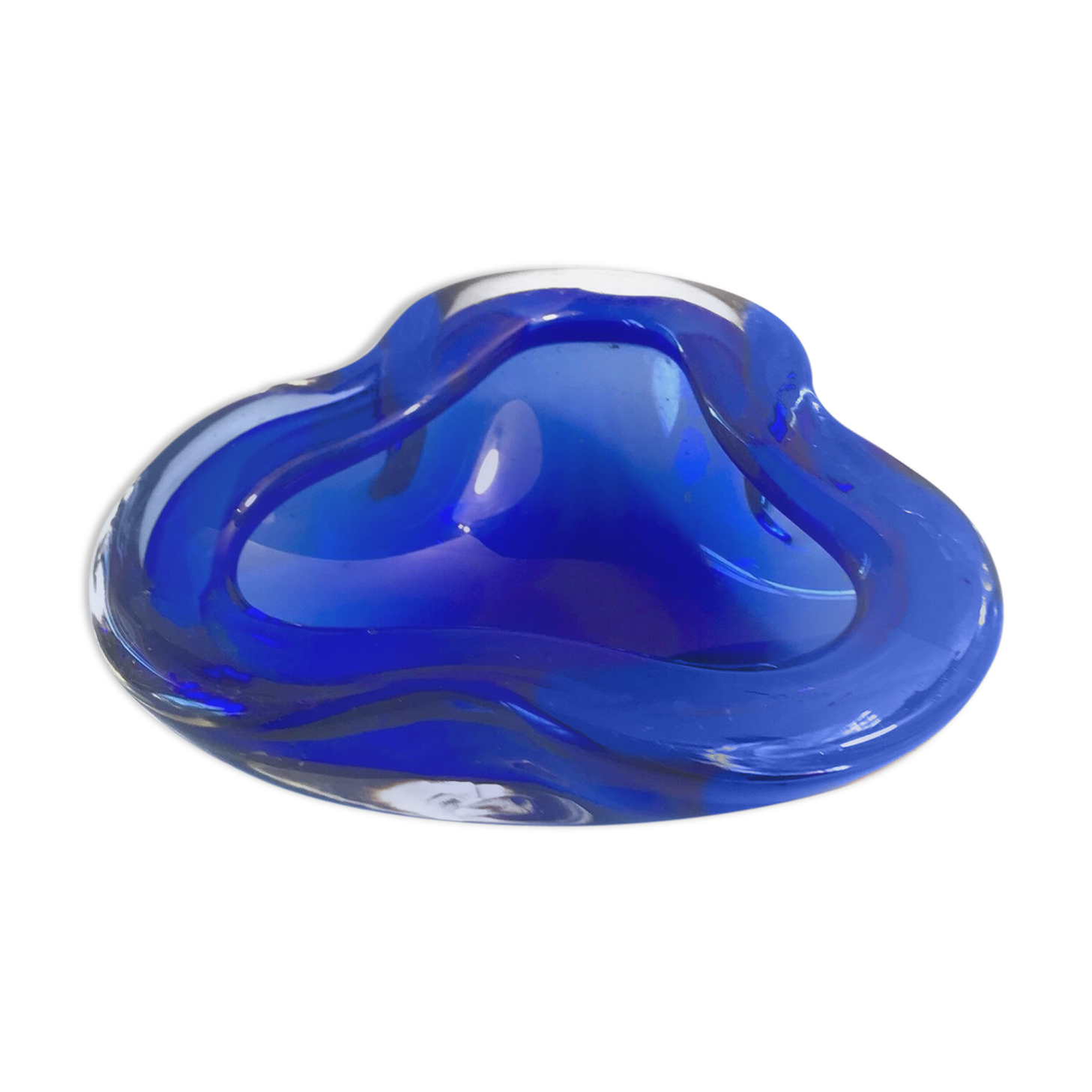 Empty blue murano pocket