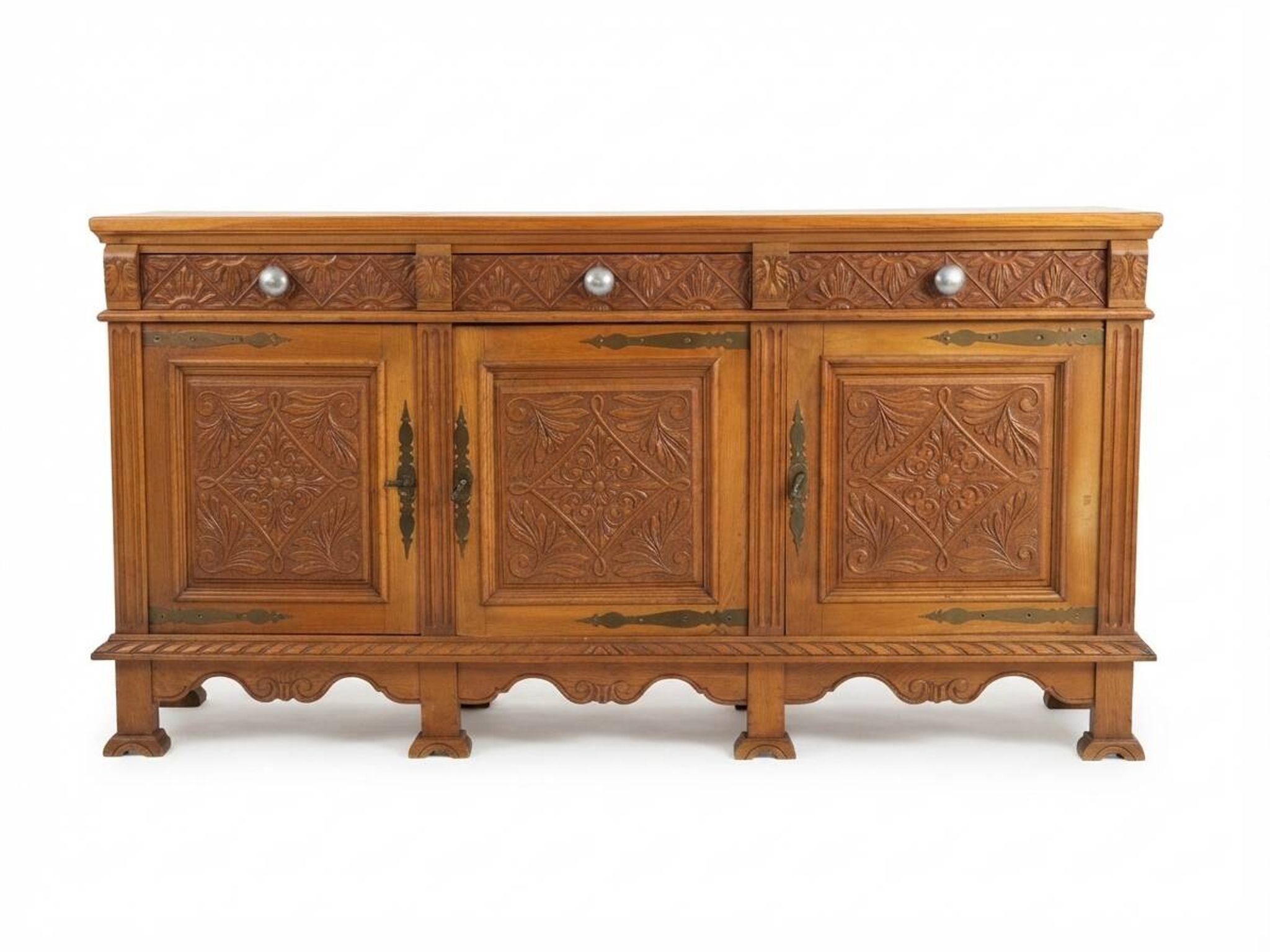 Buffet ancien en chêne massif – Estampillé "RF" (Origine Administration)