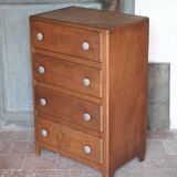 Vintage drawer unit, Art Deco wooden furniture, chest of drawers, tallboy.