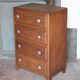 Vintage drawer unit, Art Deco wooden furniture, chest of drawers, tallboy.