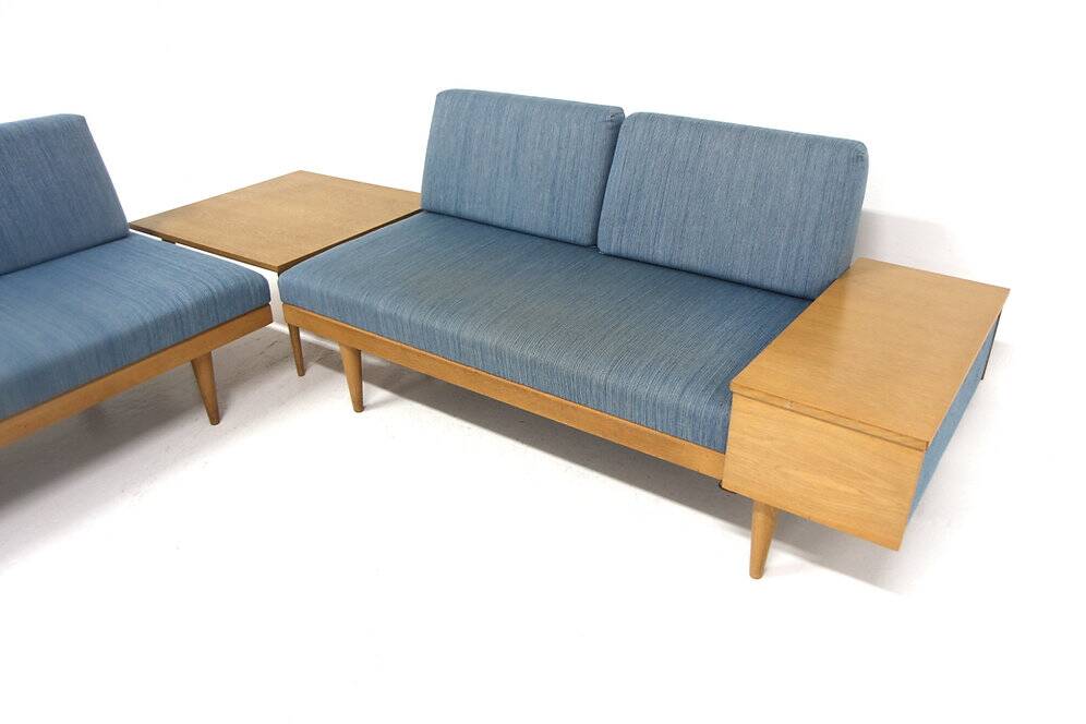 Set de 2 méridiennes "Svane", Ingmar Relling, Ekornes, Norvège, 1960