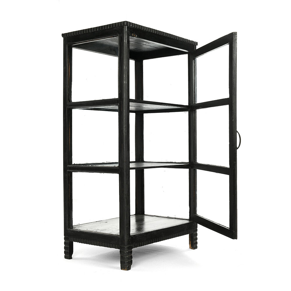 Black wooden central window