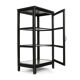 Vitrine centrale noire en bois