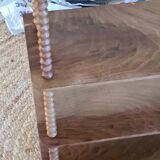 Vintage shelf turned wood and brass