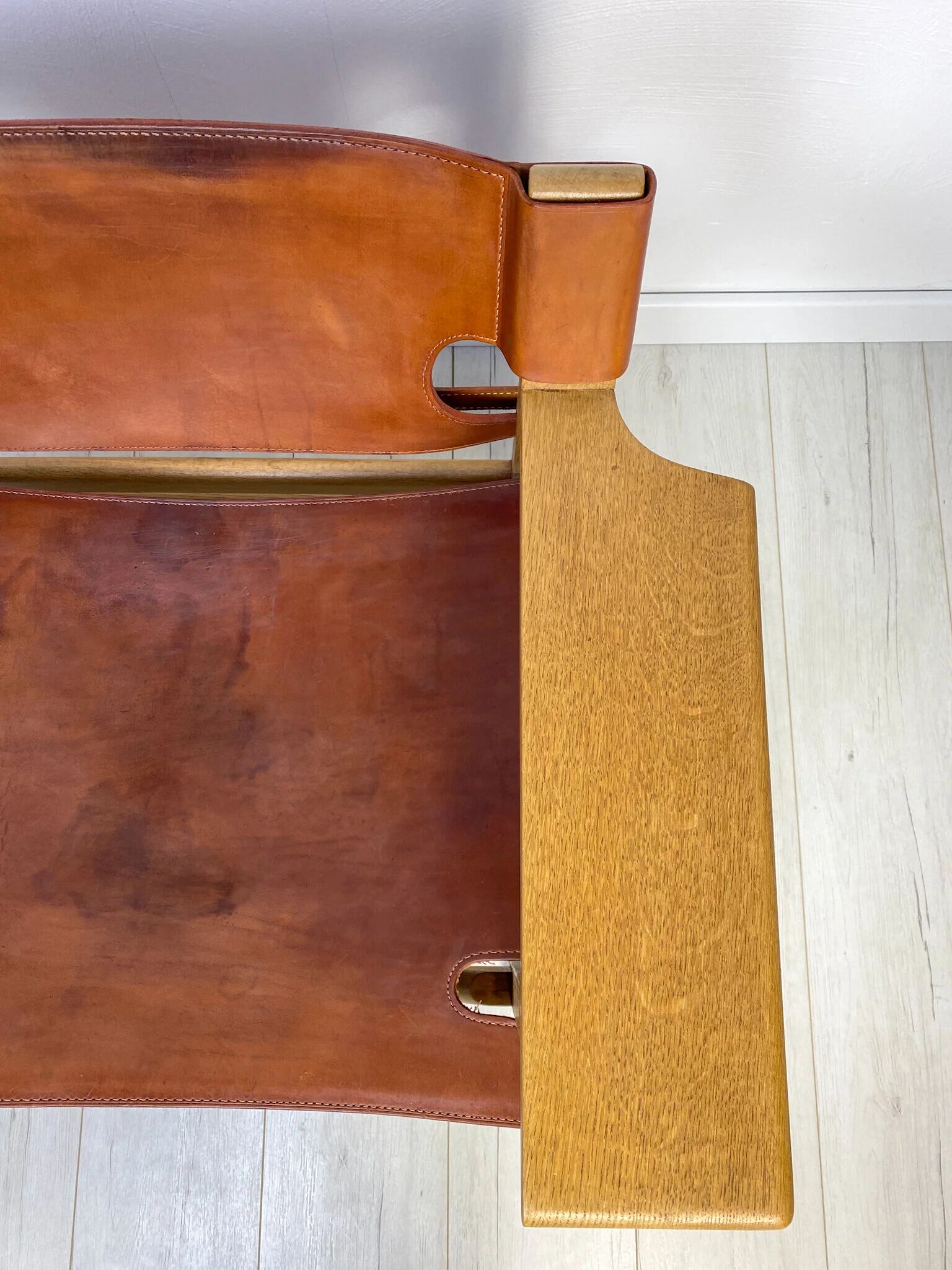 1950s Vintage Oak Spanish Chair by Børge Mogensen for Fredericia