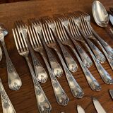 Silver-plated metal cutlery in Louis XV style