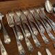 Silver-plated metal cutlery in Louis XV style