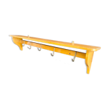 Kitchen shelf French artisanal work vintage 60s solid oak and copper