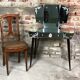 Vintage art deco style dressing table in mirror and wood 50'S