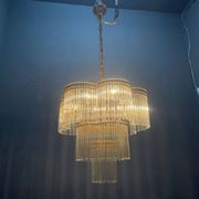 Murano Glass Rod Chandelier 1960’s 