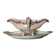 Antique sauce boat in fine earthenware from Sarreguemines, France, neo style.