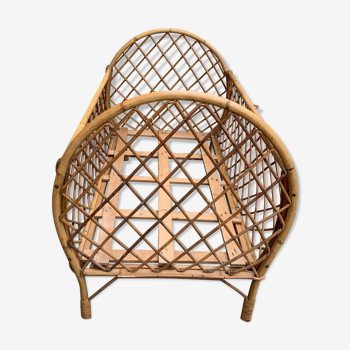 Rattan baby bed