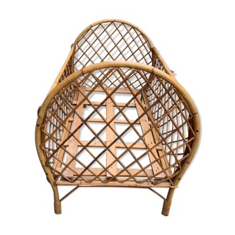 Rattan baby bed