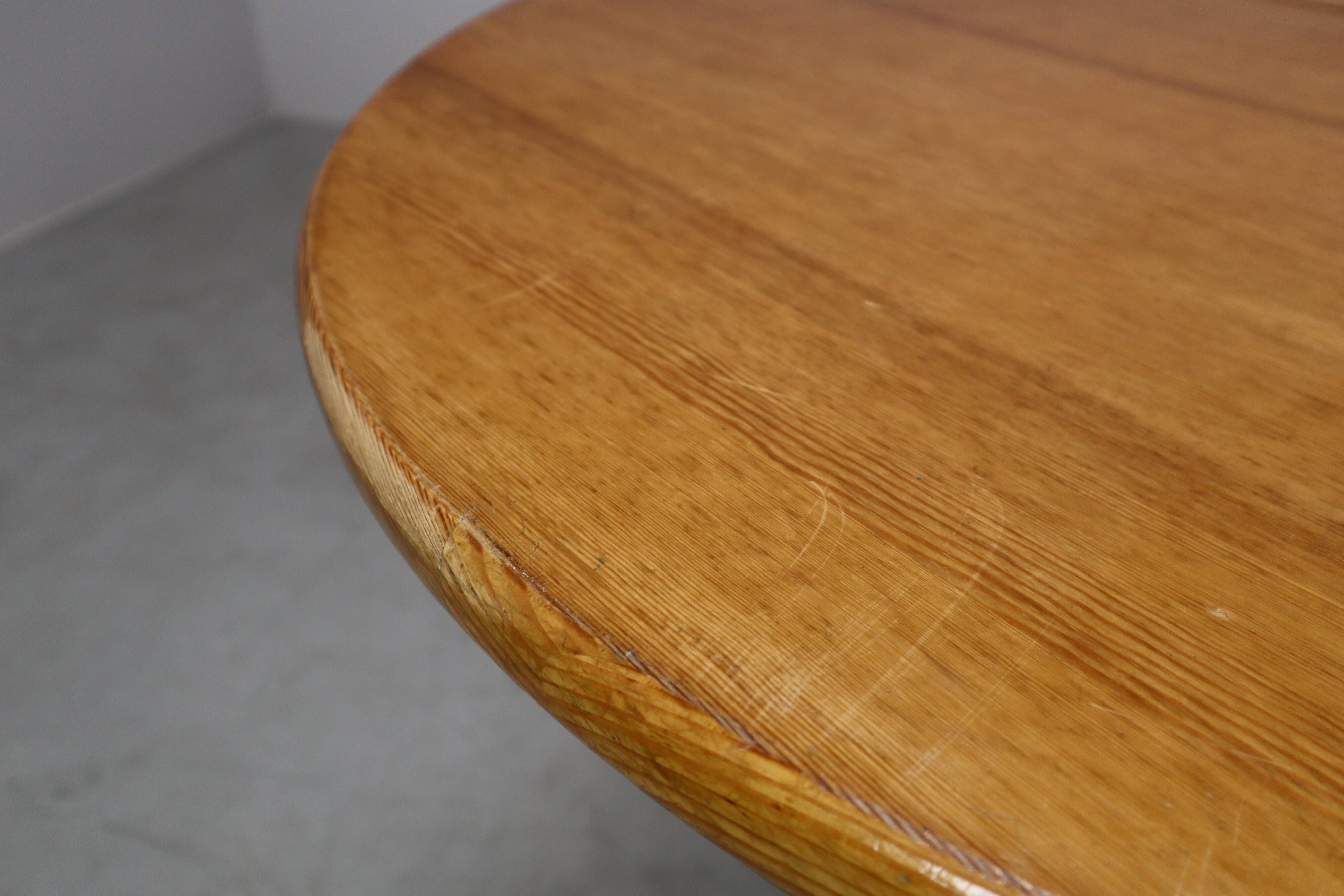 Scandinavian solid pine extendable dining table