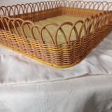 Vintage wicker tray
