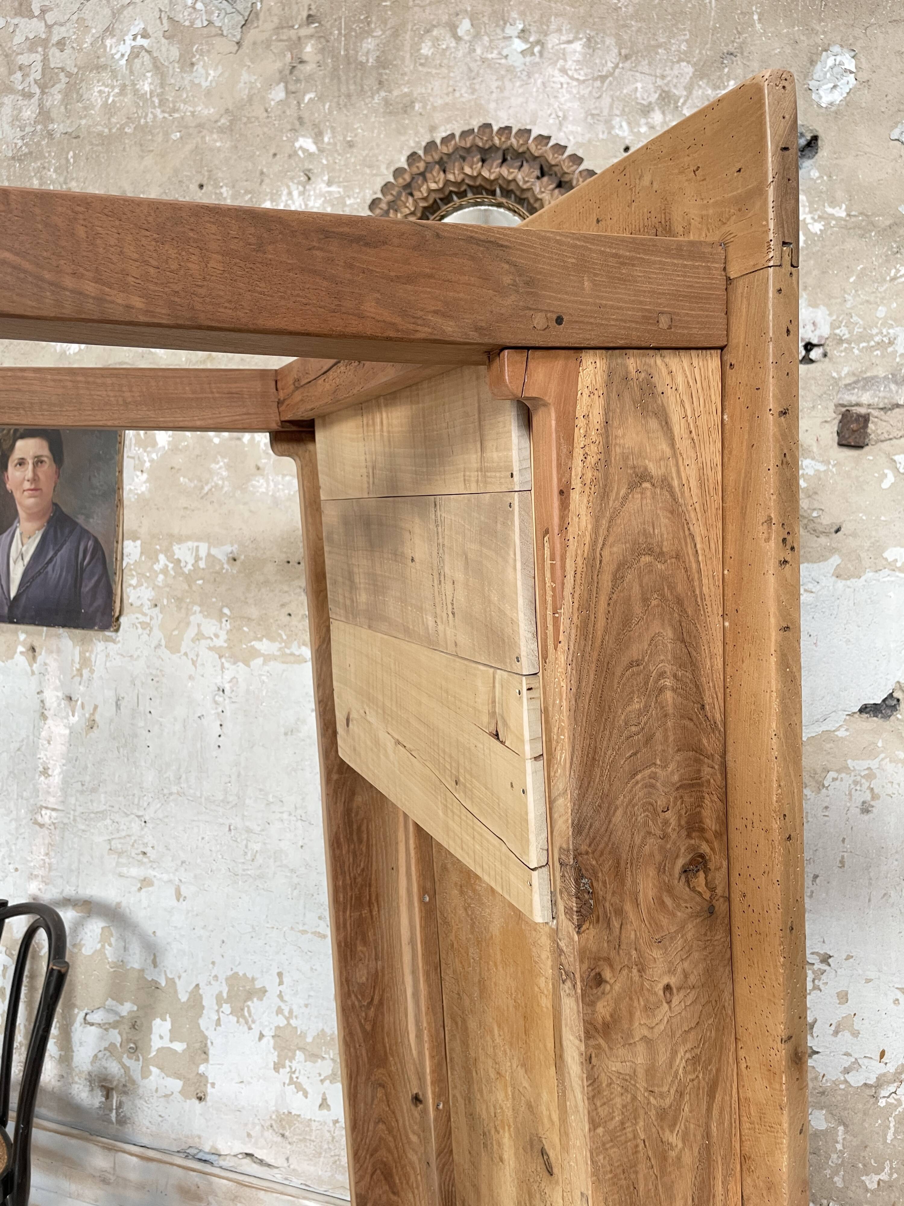 Vintage farmhouse table with spindle legs.