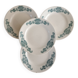 4 assiettes terre de fer Longchamp Lutèce