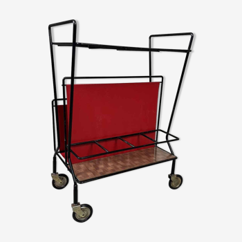 Mid-century magazine bar trolley