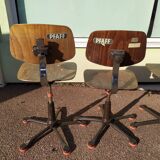 Set of 6 adjustable workshop pfaff chairs swivel sewing