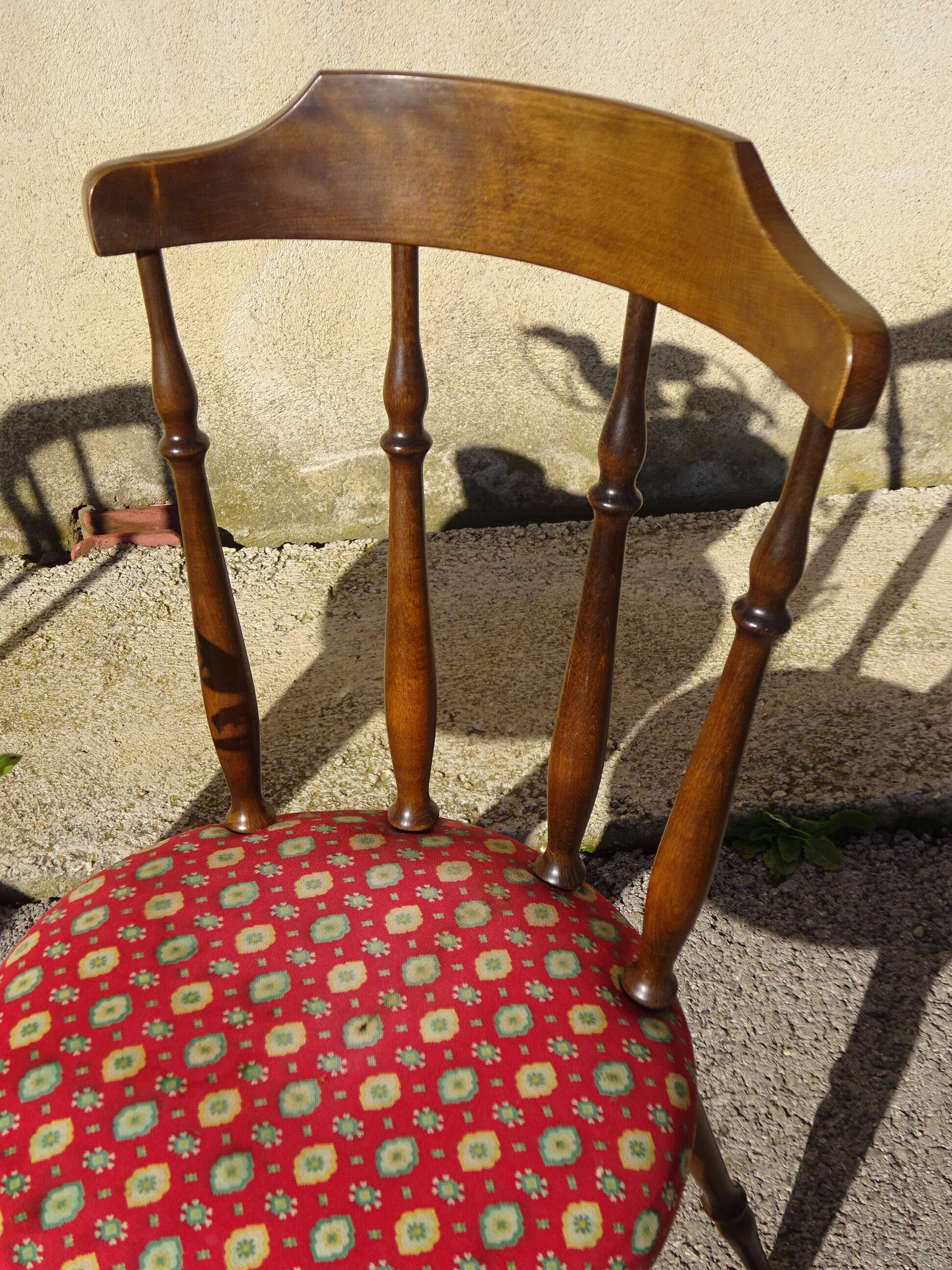 Chaises vintage, pieds compas, les 2