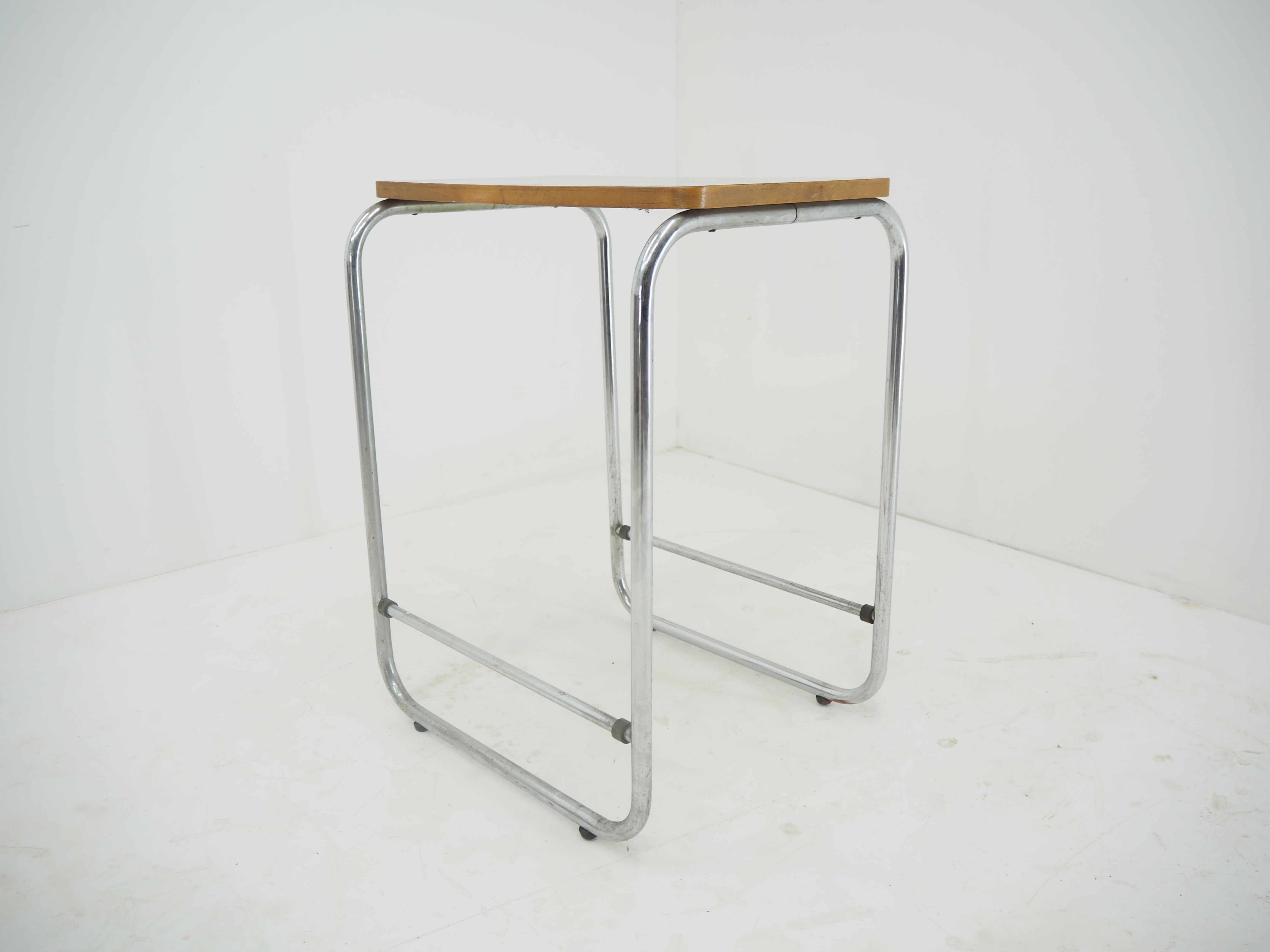 midcentury chrome side table, 1960s