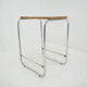 midcentury chrome side table, 1960s