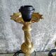 Pair of bronze candlesticks transformed into lamp bases