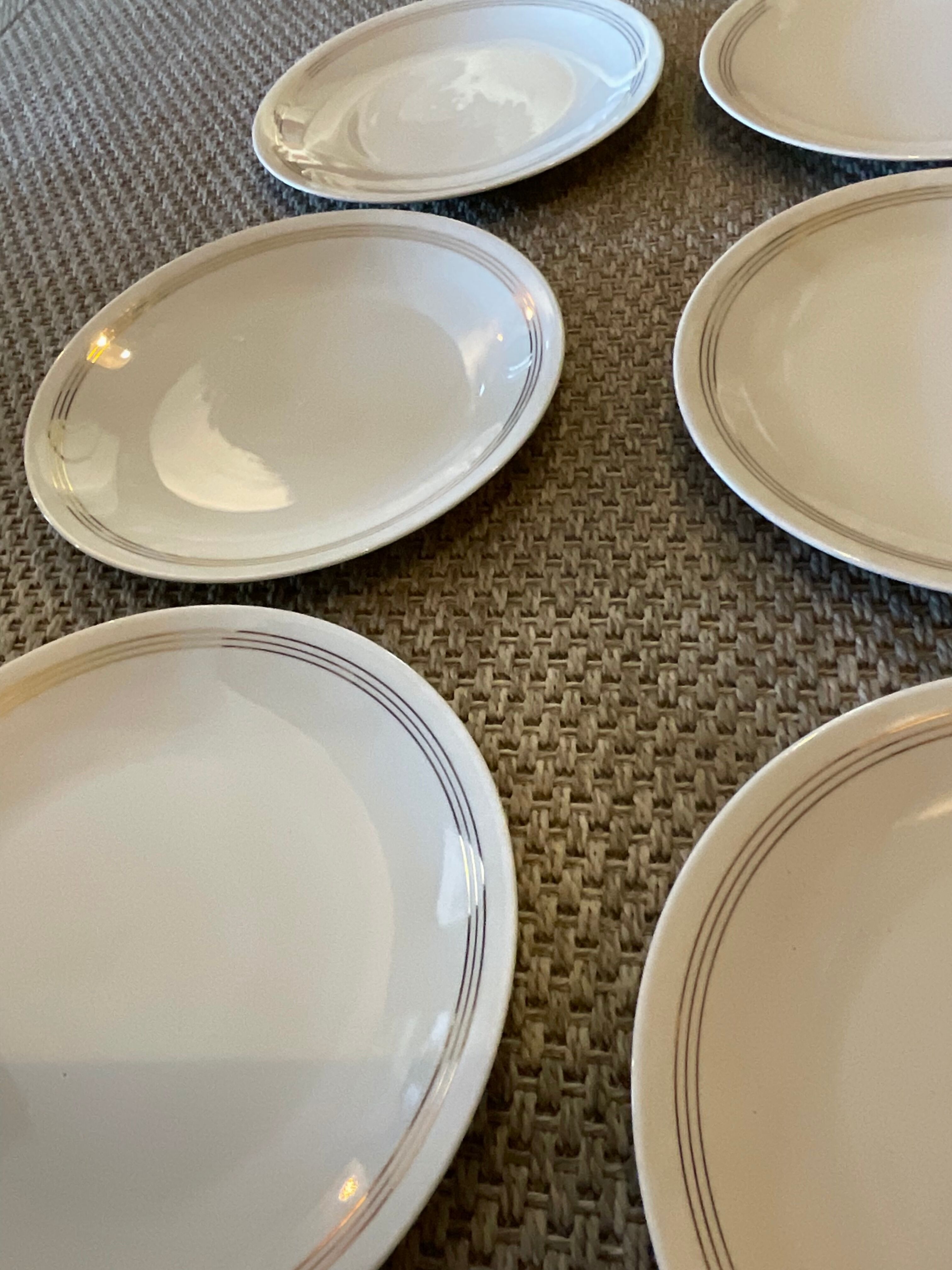 6 Art Deco porcelain plates